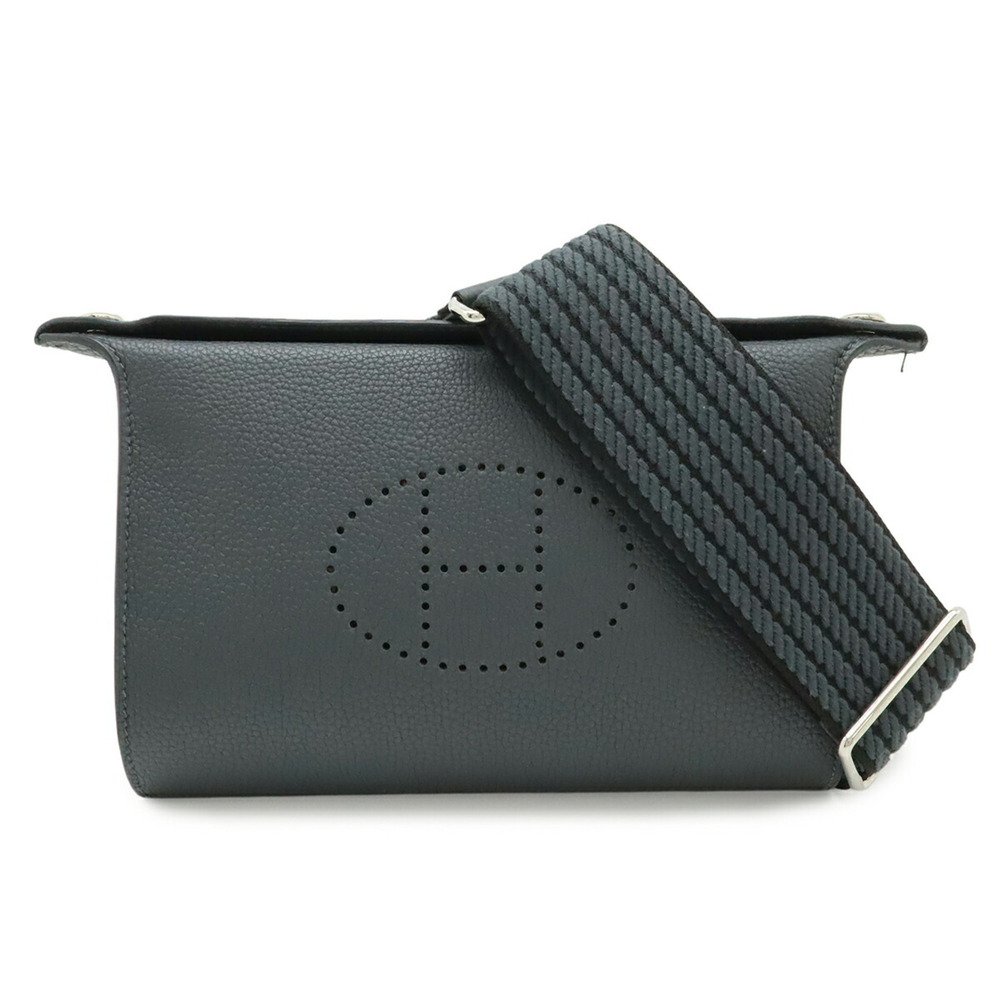 HERMES Hermes Vide Poche H Evelyne Shoulder Bag Togo Gris Misty Grey W Stamp